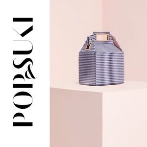 NWT POP & SUKI Sold out Takeout Bag Gingham